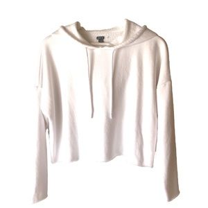Aerie White Long Sleeved Cropped Hoodie Women’s size M